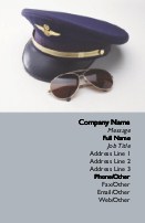 Pilot Hat and Glasses Full Colour Magnetic Business Cards