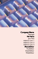 Computer Keyboard Full Colour Business Cards