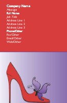 Red Stiletto Full Colour Business Cards