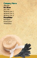 Hat and Gloves Full Colour Business Cards