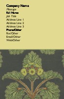 Leafy Floral Recycled Business Cards