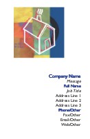 House in Square Full Colour Business Cards