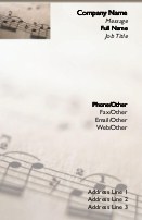 Musical Notes Full Colour Business Cards