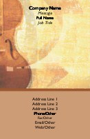 Violin Full Colour Business Cards