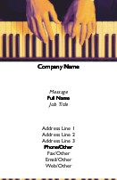 Concert Pianist Full Colour Business Cards
