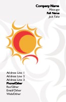 Abstract Sun Full Colour Business Cards