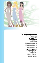 Three Ladies Full Colour Business Cards