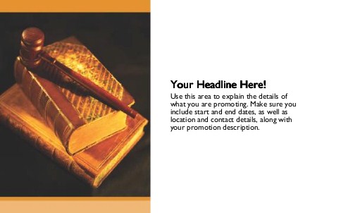 Gavel and Books Full Colour Oversized Postcards