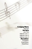 Floating Music Full Colour Business Cards