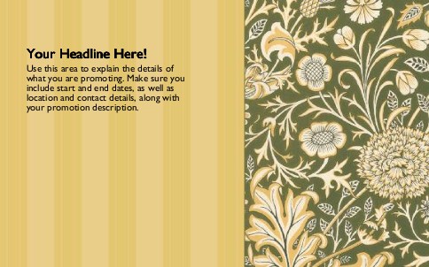 Vintage Brocade Full Colour Oversized Postcards