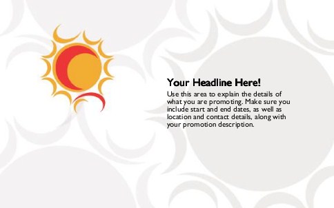 Abstract Sun Full Colour Oversized Postcards