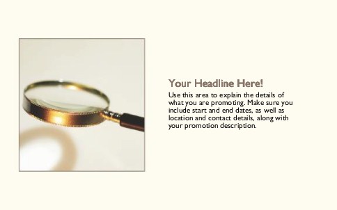 Magnifying Glass Full Colour Oversized Postcards