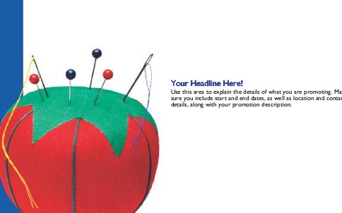 Pin Cushion Full Colour Oversized Postcards