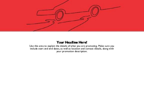 Abstract Car Full Colour Oversized Postcards