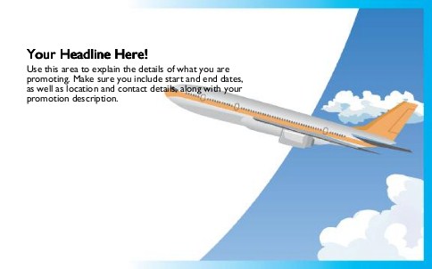 Aircraft in Sky Full Colour Oversized Postcards