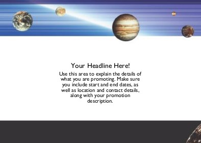 Planets Galore Full Colour Standard Sized Postcards