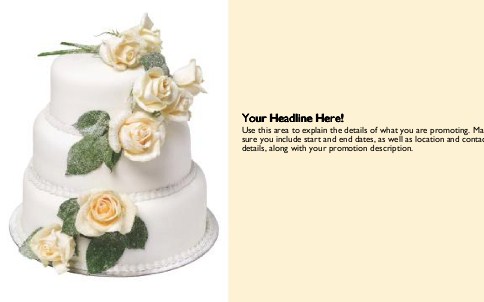 3 Tier Wedding Cake Full Colour Oversized Postcards
