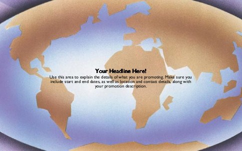 World Map Full Colour Oversized Postcards