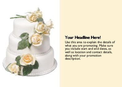 3 Tier Wedding Cake Full Colour Standard Sized Postcards