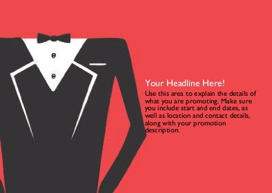 Dinner Jacket Image Full Colour Standard Sized Postcards