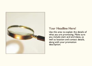 Magnifying Glass Full Colour Standard Sized Postcards