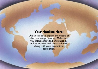 World Map Full Colour Standard Sized Postcards