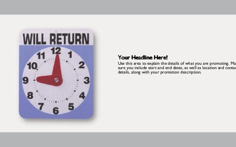 Will Return Clock Full Colour Oversized Postcards