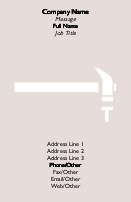 Illustration of a Hammer Full Colour Business Cards