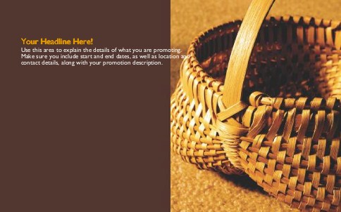 Wicker Basket Full Colour Oversized Postcards