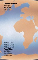 World Map Full Colour Business Cards