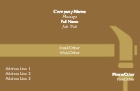 Hammer on Brown Background Full Colour Business Cards