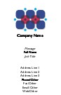 Squares and Dots Full Colour Business Cards