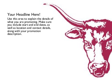 Bull's Head Full Colour Standard Sized Postcards