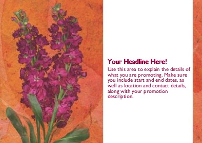 Beautiful Flowers Full Colour Standard Sized Postcards