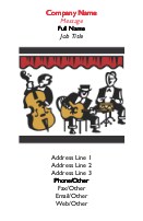 Blues Band Full Colour Business Cards