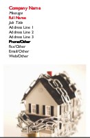 House in Chains Recycled Business Cards