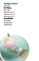 Spin the Globe Full Colour Business Cards