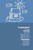 Hand Drawn House Full Colour Business Cards