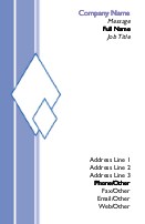 Diamonds Blue Full Colour Business Cards