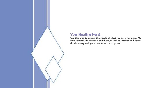 Diamonds Blue Full Colour Oversized Postcards