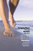 Feet on Beach Full Colour Business Cards