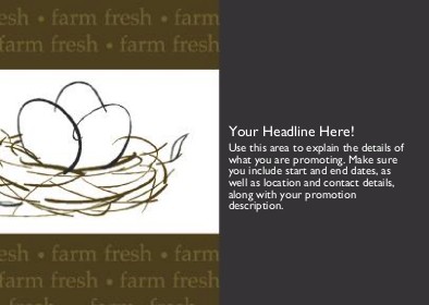 Farm Fresh Eggs Full Colour Standard Sized Postcards