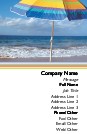 Umbrella and Sea Full Colour Business Cards