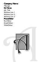 Italic Monogram A Full Colour Business Cards