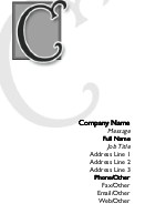 Italic Monogram C Full Colour Business Cards