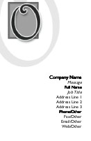 Italic Monogram O Full Colour Business Cards