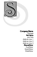 Italic Monogram S Full Colour Business Cards