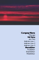 Sunset Over the Water Full Colour Business Cards