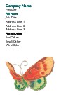 Decorated Butterfly Full Colour Business Cards