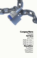 Lock and Chain Full Colour Business Cards